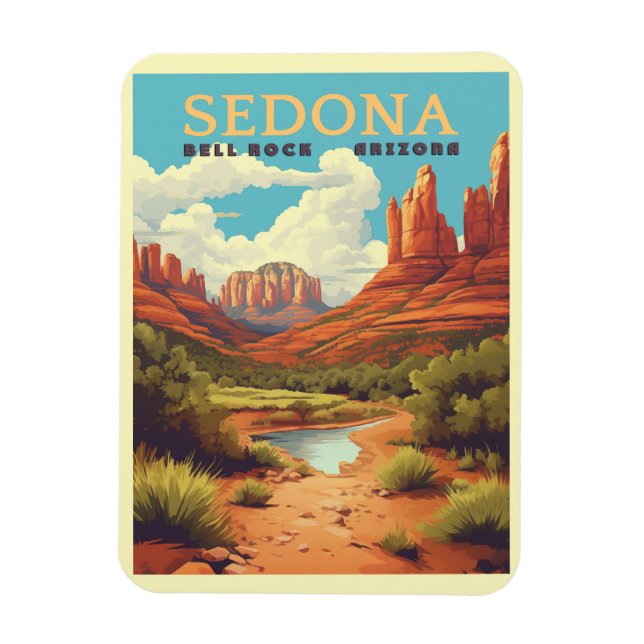 Magnet Flexible Vintage Sedona Arizona Travel (Vertical)