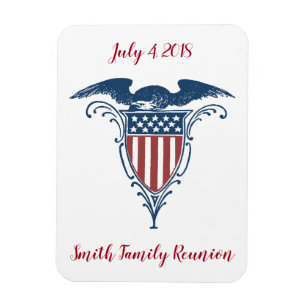 Magnet Flexible Vintage Shield Red White Blue American Eagle