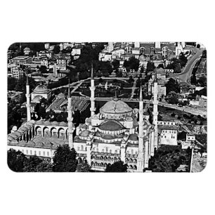 Magnet Flexible Vintage Turquie Istanbul bleu mosquée vue d'ensemb