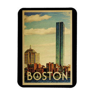 Magnet Flexible Vintage voyage de Boston le Massachusetts