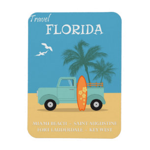 Magnet Flexible Vintage voyage de Floride