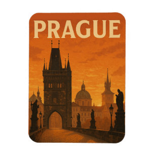 Magnet Flexible Vintage voyage de la République tchèque de Prague