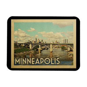 Magnet Flexible Vintage voyage de Minneapolis Minnesota
