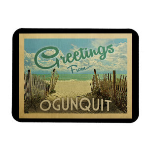 Magnet Flexible Vintage voyage de plage Ogunquit