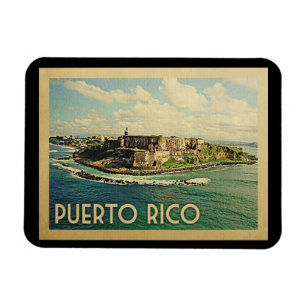 Magnet Flexible Vintage voyage de Porto Rico