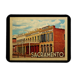 Magnet Flexible Vintage voyage de Sacramento en Californie