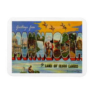 Magnet Flexible Vintage voyage du Minnesota