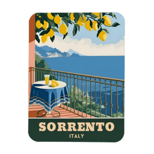 Magnet Flexible Vintage voyage Sorrento Italie Rétro balnéaire