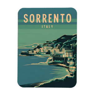 Magnet Flexible Vintage voyage Sorrento Italie Retro Graphisme