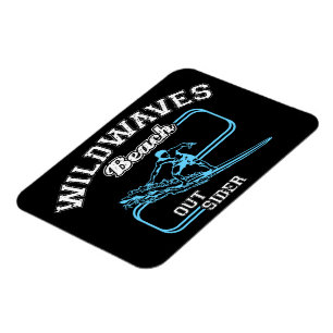 Magnet Flexible Vintage Wild Waves Beach Surf extérieur