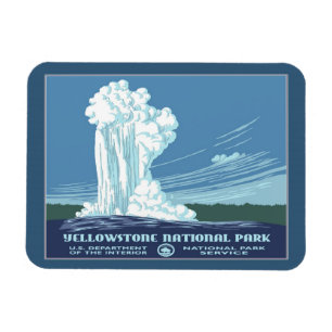 Magnet Flexible Vintage Yellowstone WPA Travel
