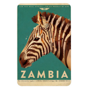 Magnet Flexible Vintage Zambie Zebra Travel