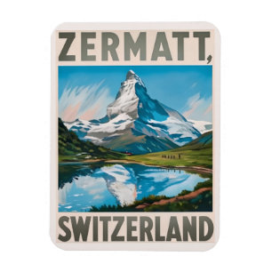 Magnet Flexible Vintage Zermatt Suisse Matterhorn