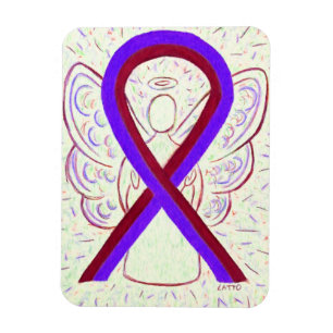 Magnet Flexible Violet et Bourgogne Sensibilisation Ruban Angel Ma