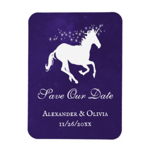 Magnet Flexible Violet Unicorn Enregistrer l'aimant de date