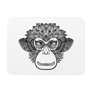 Magnet Flexible Visage de griffonnage de singe