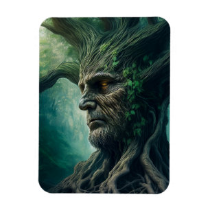 Magnet Flexible Visage sage dans la forêt mystique de l'arbre anti
