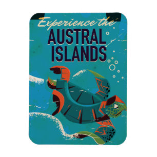 Magnet Flexible Vivez l'expérience du voyage vintage des îles Aust