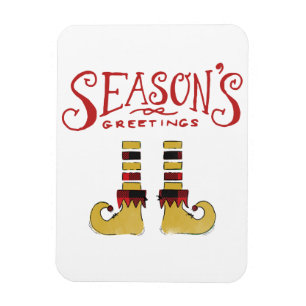 Magnet Flexible Vœux de la saison chaussures de lutin