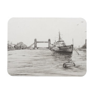 Magnet Flexible voie HMP Belfast sur la Tamise London.2006