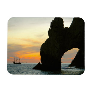 Magnet Flexible Voilier traditionnel au coucher du soleil, voûtes