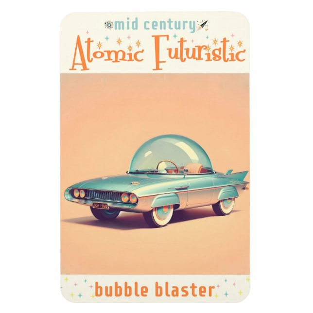 Magnet Flexible Voiture Blaster à Bulle Futuriste Atomique (Vertical)