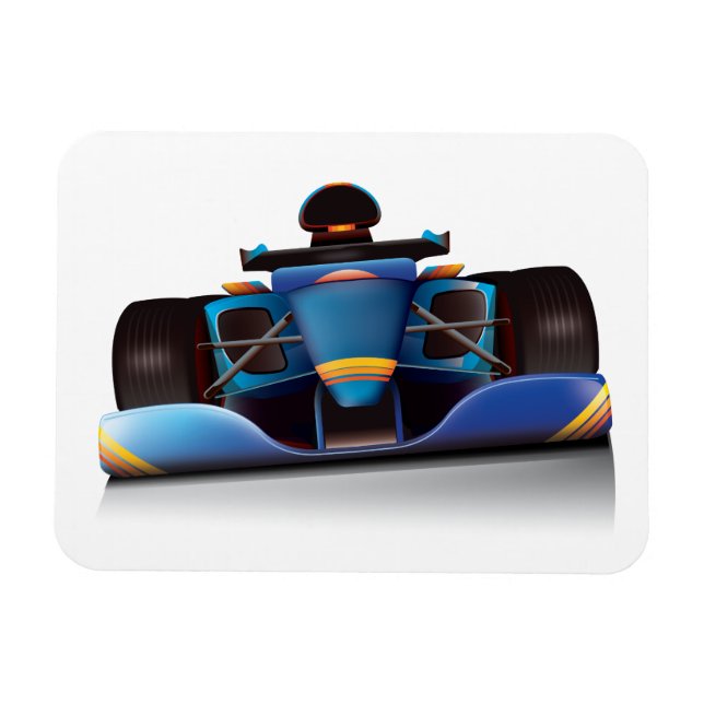 Magnet Flexible Voiture Blue Racing (Horizontal)