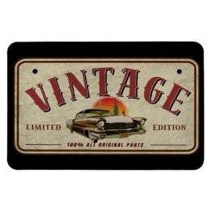 Magnet Flexible Voiture Classique Vintage Édition Limitée Pièces D