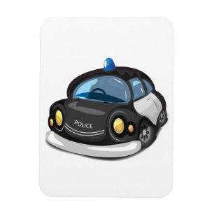 Magnet Flexible Voiture de police vintage