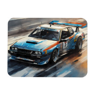 Magnet Flexible Voiture Sporty Blue Racing