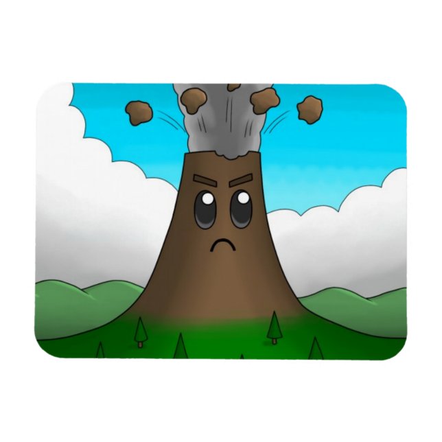 Magnet Flexible Volcan en colère (Horizontal)