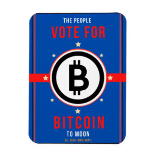 Magnet Flexible Votez pour le bitcoin pour la lune