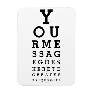 Magnet Flexible Votre message Optician Graphique amusant