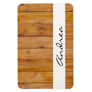 Magnet Flexible Votre nom - mur de grange, écorces en bois,