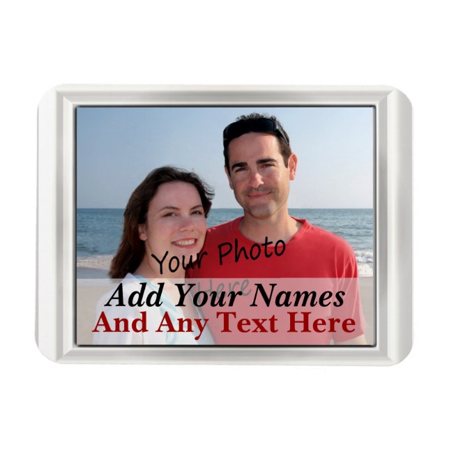Magnet Flexible Votre Photo Dans Le Cadre Blanc Regarder Sur Un Ai (Horizontal)