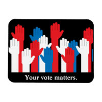 Votre vote compte les mains patriotiques