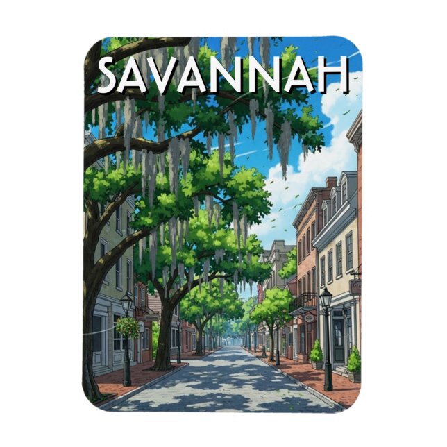 Magnet Flexible Voyage à Savannah Georgie (Vertical)