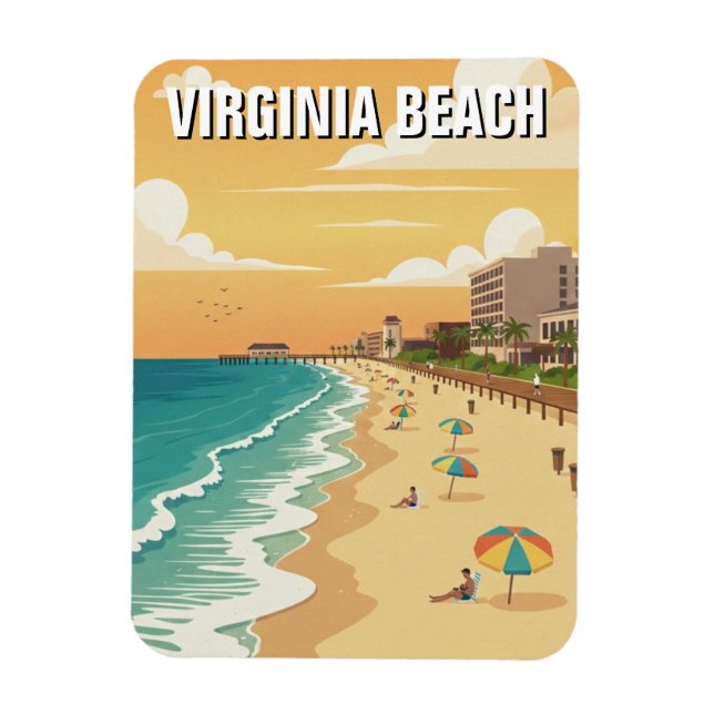 Magnet Flexible Voyage à Virginia Beach (Vertical)