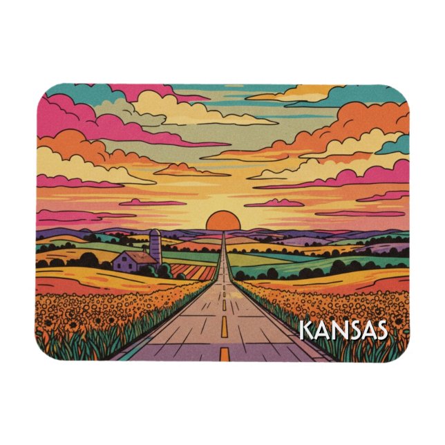 Magnet Flexible Voyage au Kansas (Horizontal)