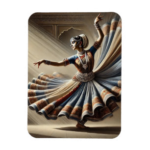 Magnet Flexible Voyage de danseuse indienne Kathak