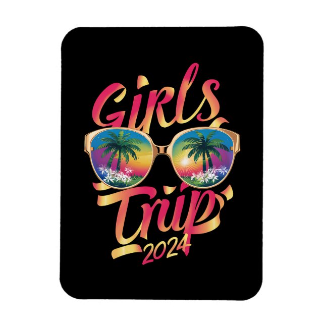 Magnet Flexible Voyage de filles 2024 Week-end Summer Beach Vacati (Vertical)
