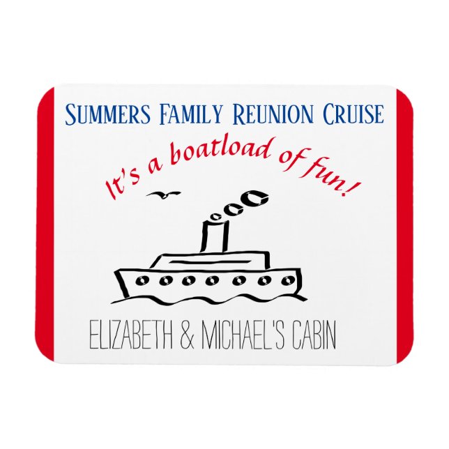 Magnet Flexible Voyage en famille Croisière bateau vacances person (Horizontal)