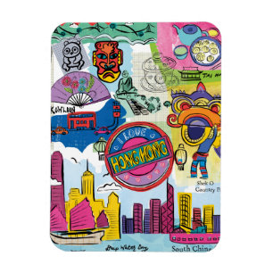 Magnet Flexible Voyage mondial - Hong Kong
