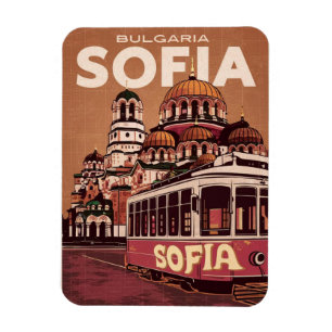 Magnet Flexible Voyage Sofia, bulgarie cadeaux vintages et souveni