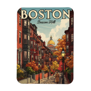 Magnet Flexible Voyage vintage Boston Beacon Hill