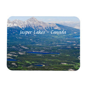 Magnet Flexible Vue aérienne des lacs Jasper - Canada