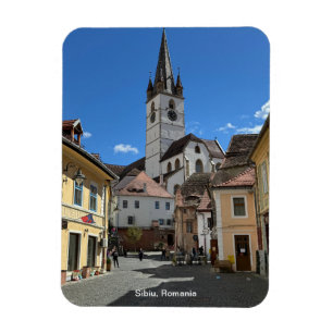 Magnet Flexible Vue attrayante de Sibiu, Roumanie sur un