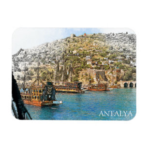 Magnet Flexible Vue côtière d'Antalya Turquie