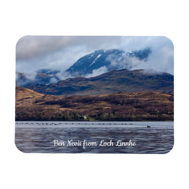 Magnet Flexible Vue de Ben Nevis, du Loch Linnhe, Scotland Post (Horizontal)