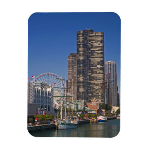 Magnet Flexible Vue de la Navy Pier de Chicago